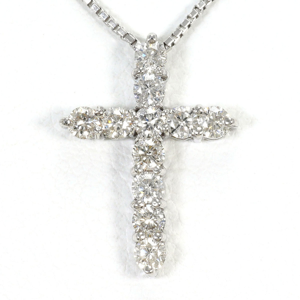 VINTAGE 18k Silver Diamond Necklace